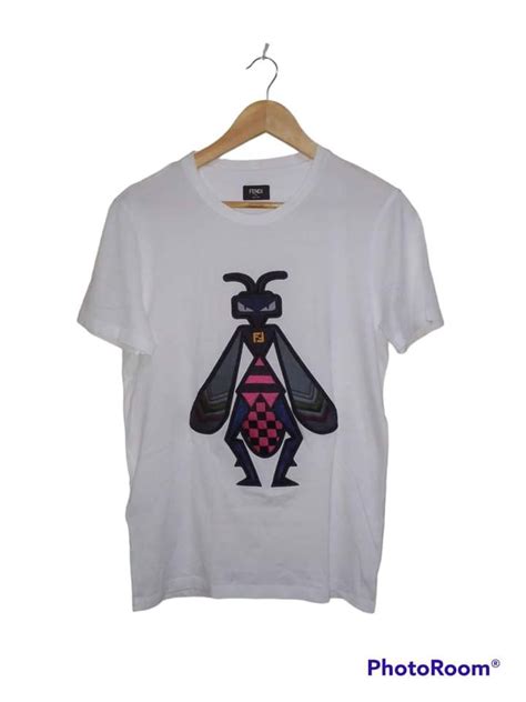 Fendi Men's Super Bugs Embroidered T